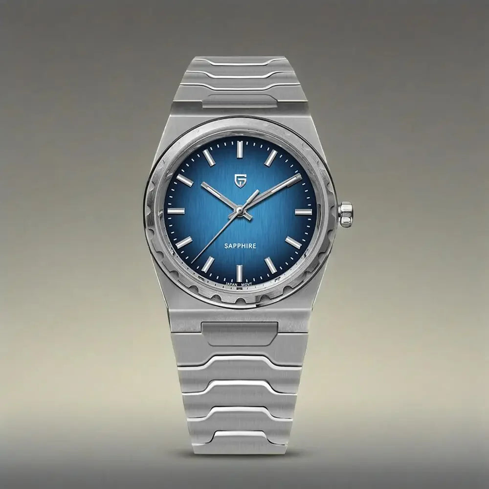 Men’s Ultra-Thin Quartz Watch 7 mm Sapphire Stainless Steel