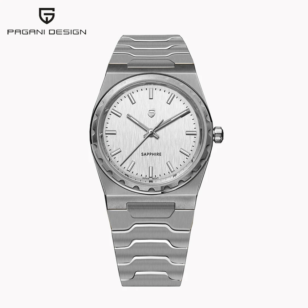 Men’s 37 mm Quartz Dress Watch Sapphire 10 Bar Slim