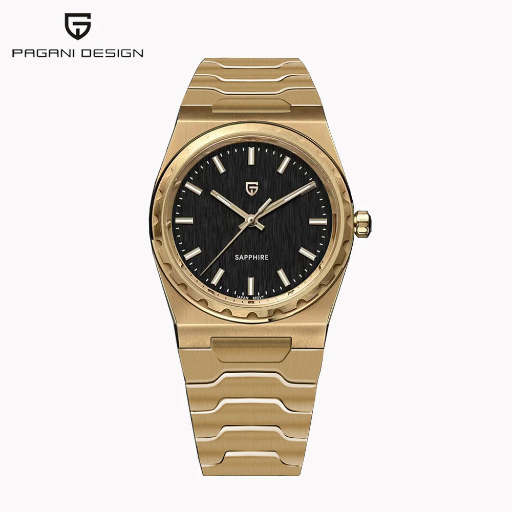 Men’s 37 mm Quartz Dress Watch Sapphire 10 Bar Slim