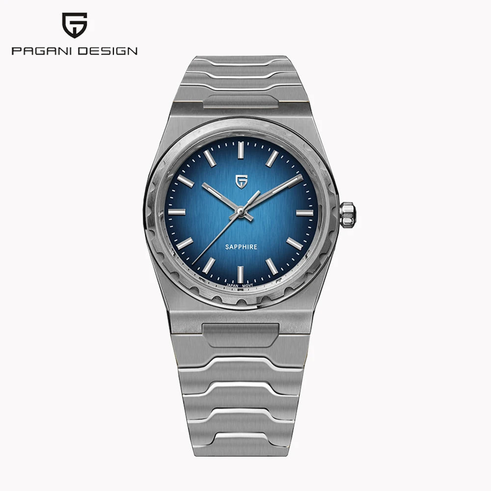 Men’s 37 mm Quartz Dress Watch Sapphire 10 Bar Slim