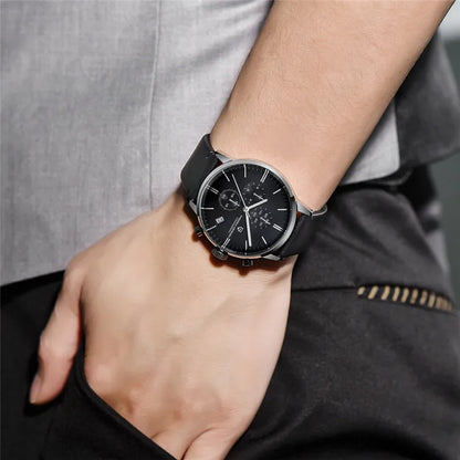 Men's Luxury Chronograph Watch Quartz 3ATM Waterproof