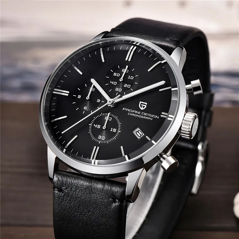 Men's Luxury Chronograph Watch Quartz 3ATM Waterproof