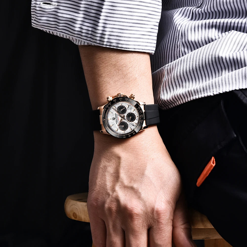 Men’s Meteorite Dial Chronograph Watch Sapphire Crystal
