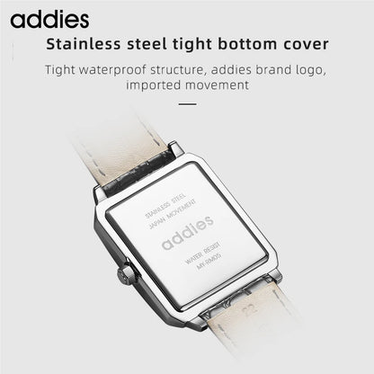 Men’s Rectangular Quartz Watch Stainless Steel Case