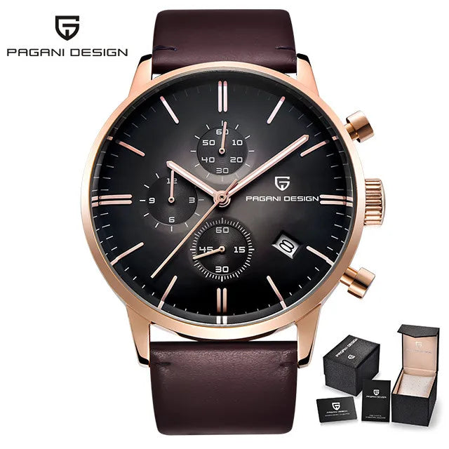 Men's Luxury Chronograph Watch Quartz 3ATM Waterproof