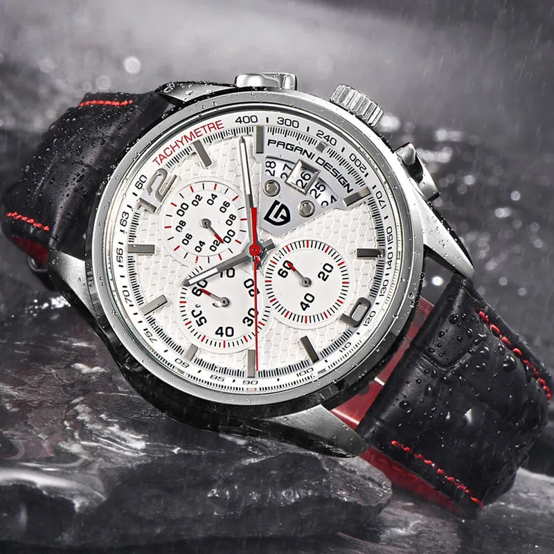 Men’s Sport Chronograph Watch Quartz Analog 30 m