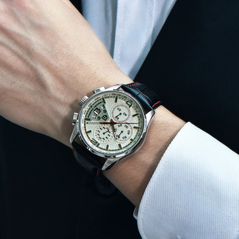 Men’s Sport Chronograph Watch Quartz Analog 30 m