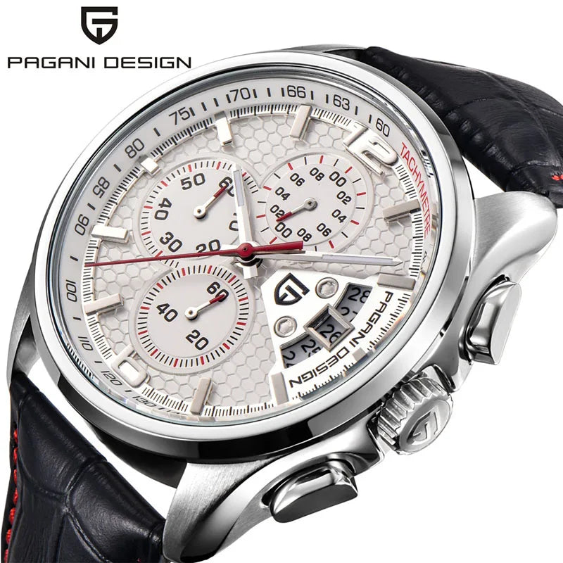 Men’s Sport Chronograph Watch Quartz Analog 30 m