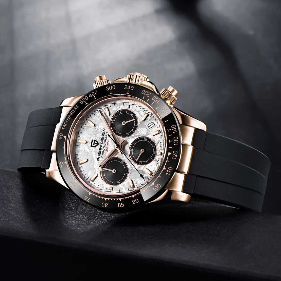 Men’s Meteorite Dial Chronograph Watch Sapphire Crystal
