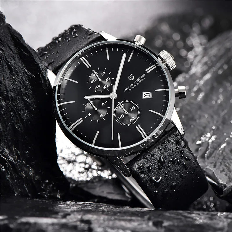 Men's Luxury Chronograph Watch Quartz 3ATM Waterproof