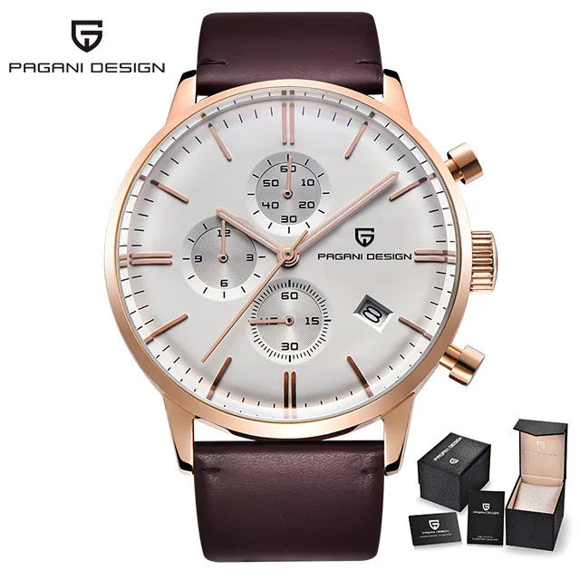 Men's Luxury Chronograph Watch Quartz 3ATM Waterproof