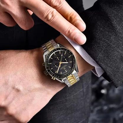 Men’s Luxury Chronograph Watch Quartz Moonphase Style