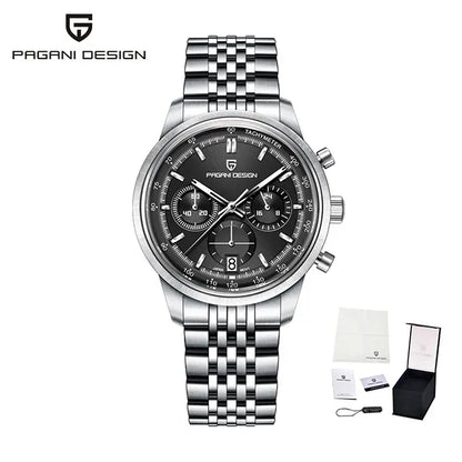 Men’s Quartz Chronograph Watch Stainless Steel 10 Bar