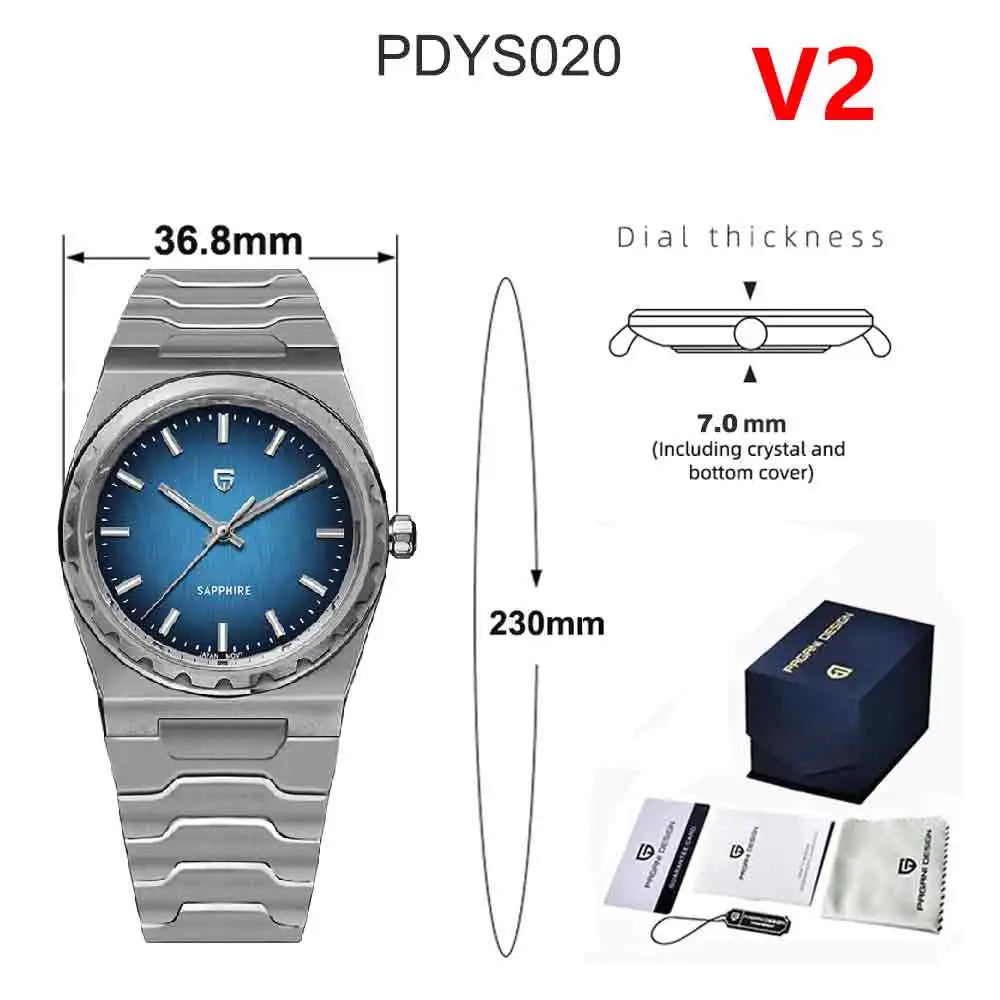 Men’s Slim Quartz Watch 7mm – 10Bar Steel With Sapphire