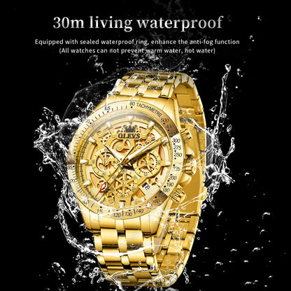 Men’s Luxury Quartz Watch With Chronograph And Date