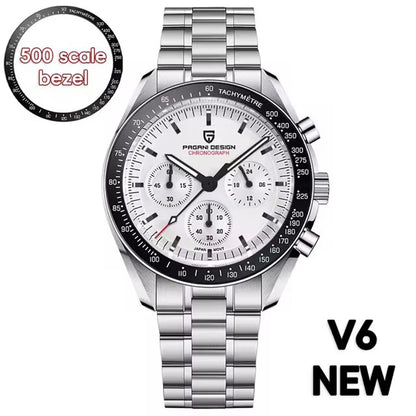 Men’s Luxury Chronograph Watch Quartz Moonphase Style