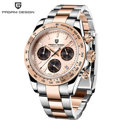 Men's Stainless Steel Quartz Dive Watch With Sapphire