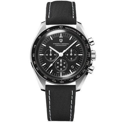 Men’s Luxury Chronograph Watch Quartz Moonphase Style