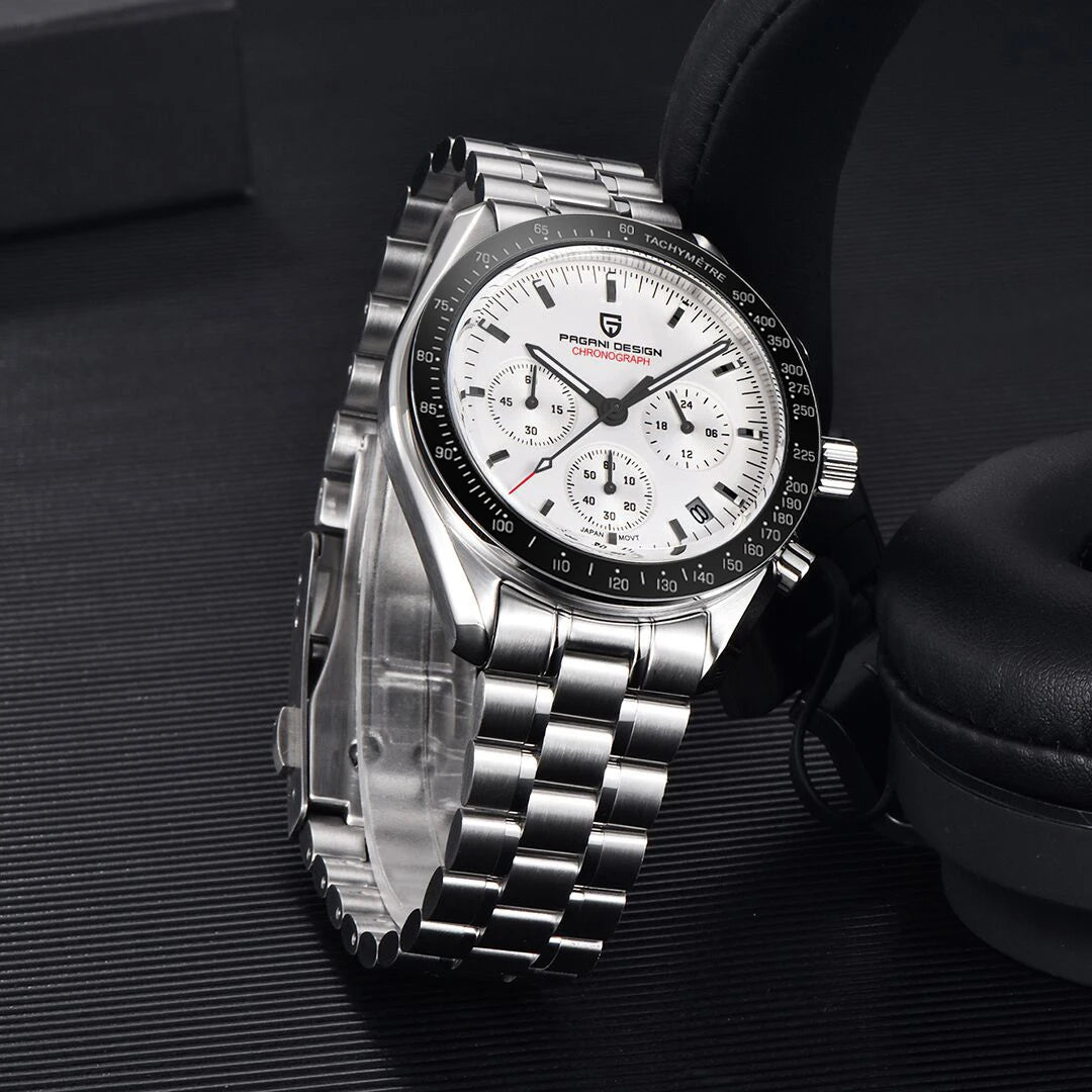 Men’s Chronograph Quartz Watch Sapphire 100M Waterproof