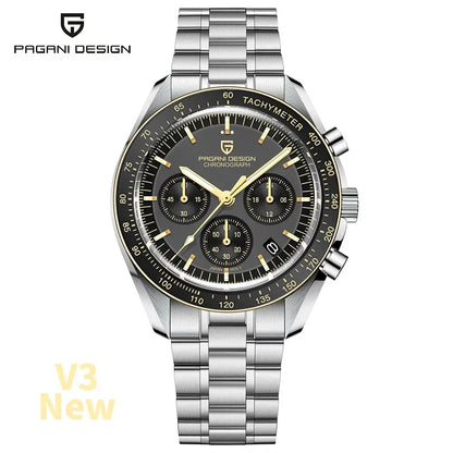 Men’s Chronograph Quartz Watch Sapphire 100M Waterproof