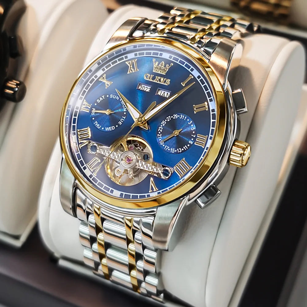 Men's Automatic Skeleton Watch Stainless Steel