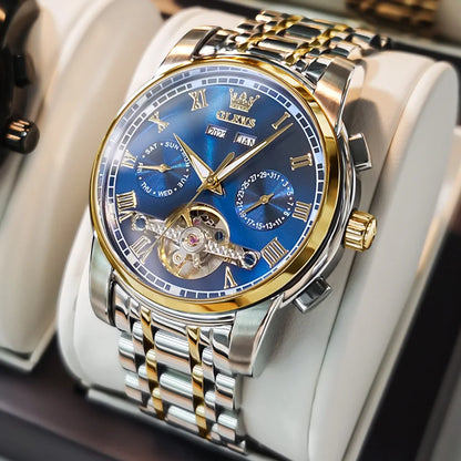 Men's Automatic Skeleton Watch Stainless Steel