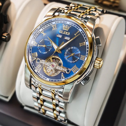 Men's Automatic Skeleton Watch Stainless Steel