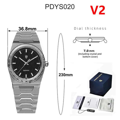 Men’s Slim Quartz Watch 7mm – 10Bar Steel With Sapphire