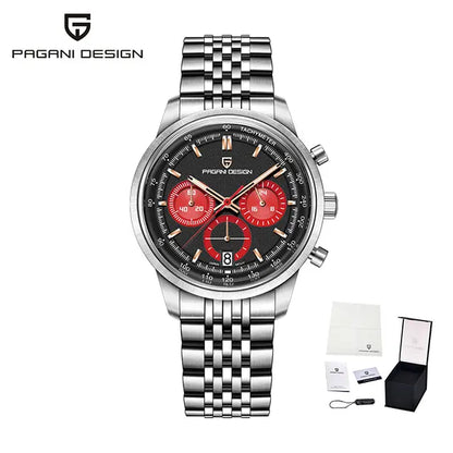 Men’s Quartz Chronograph Watch Stainless Steel 10 Bar