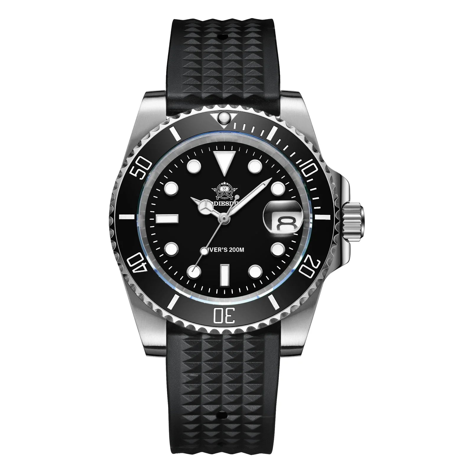 Men’s 200M Dive Quartz Watch Stainless Steel 41mm