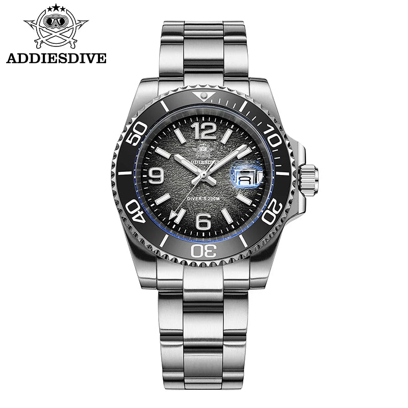 41mm Stainless Steel Dive Watch Quartz 200m Luminous