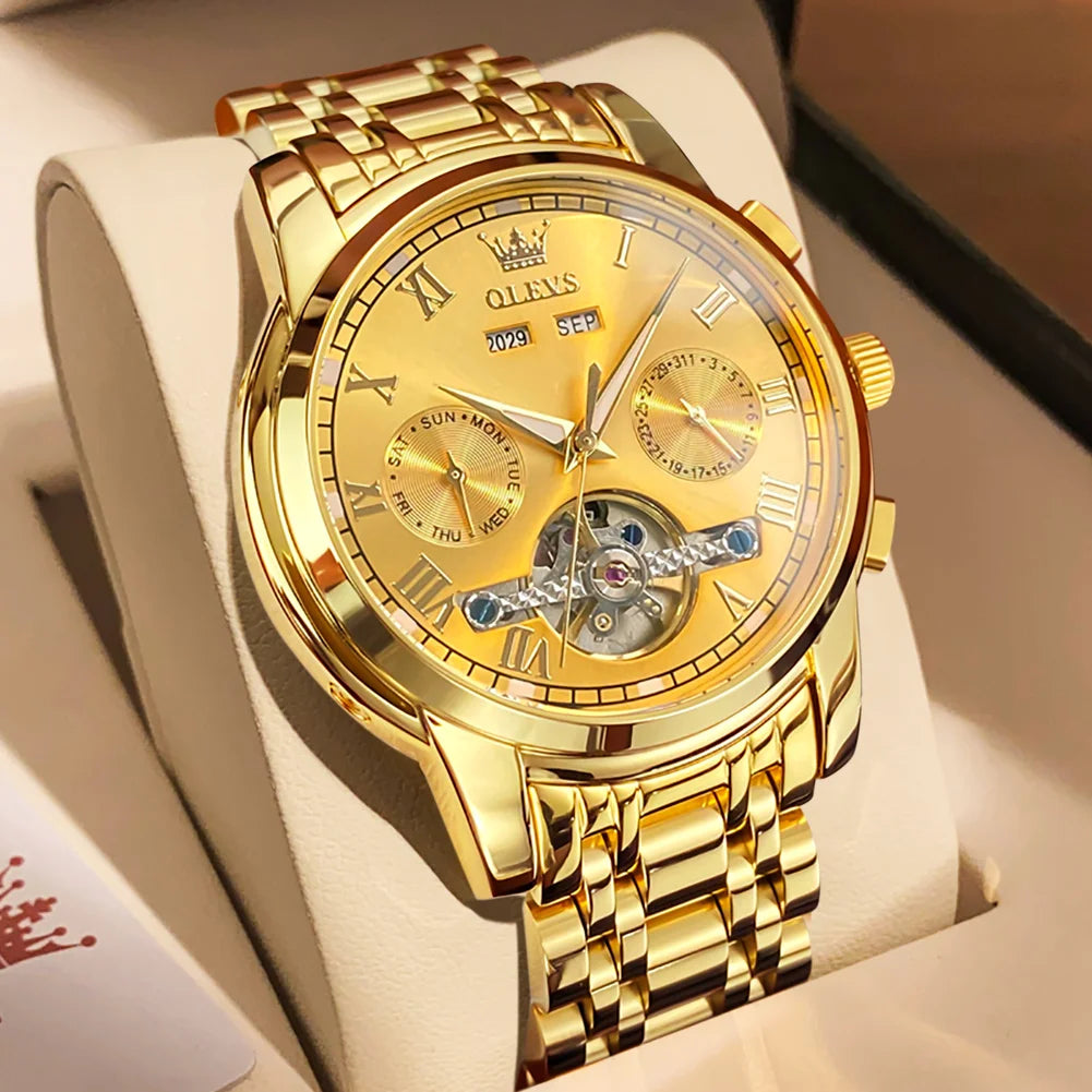 Men's Automatic Skeleton Watch Stainless Steel