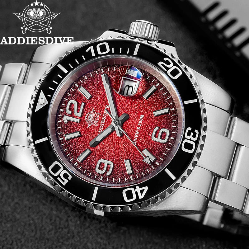 41mm Stainless Steel Dive Watch Quartz 200m Luminous