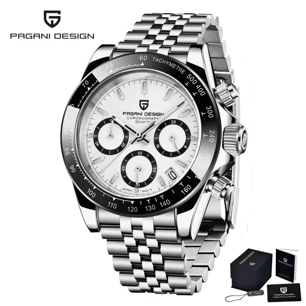 Men’s Stainless Steel Chronograph Watch With Sapphire