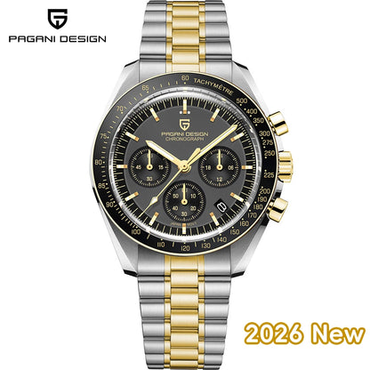 Men’s Chronograph Quartz Watch Sapphire 100M Waterproof