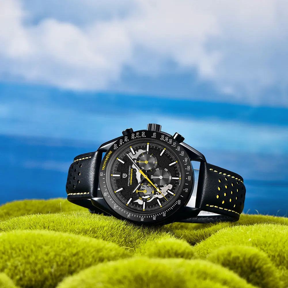 Men’s Moon Chronograph Quartz Watch Sapphire 100M