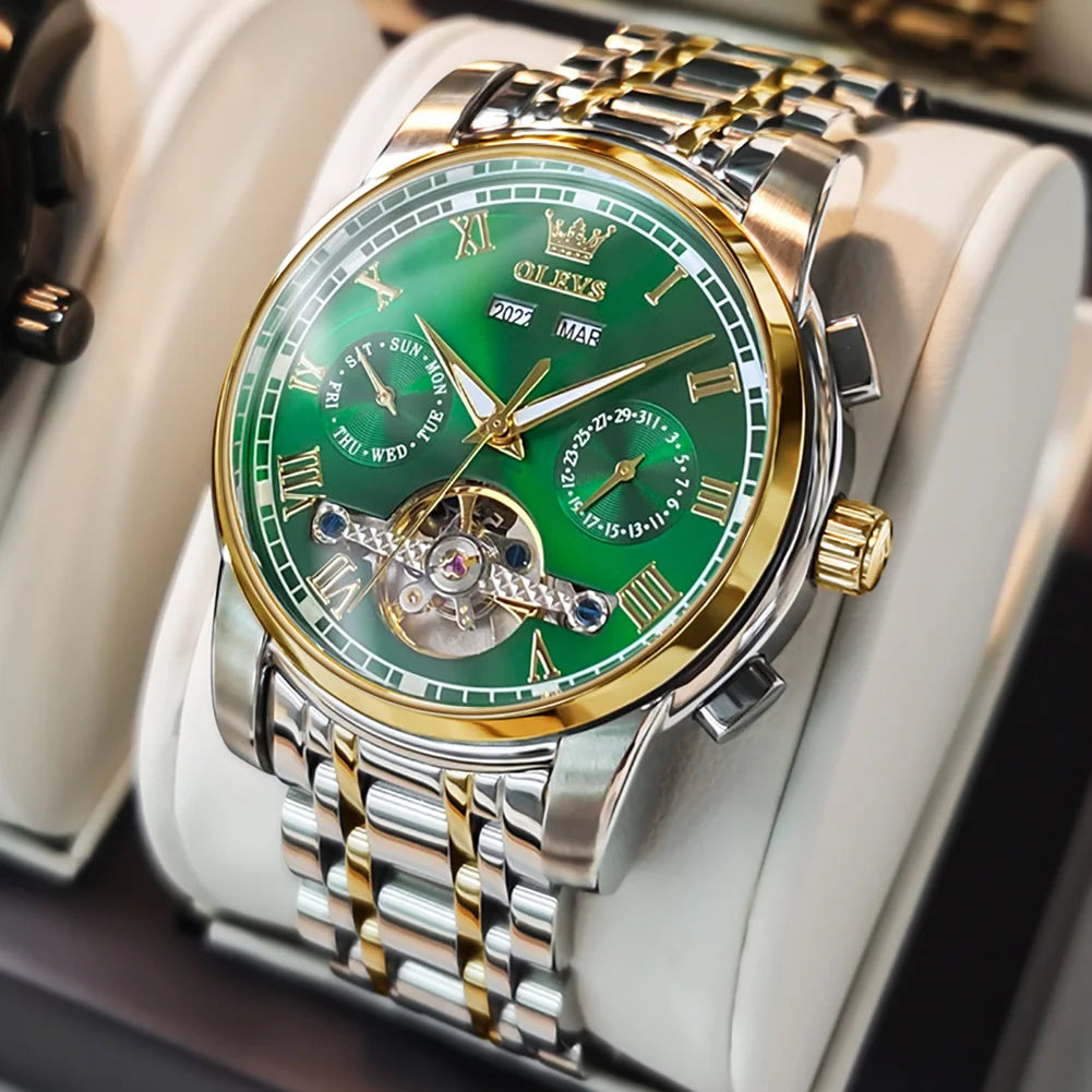 Men's Automatic Skeleton Watch Stainless Steel