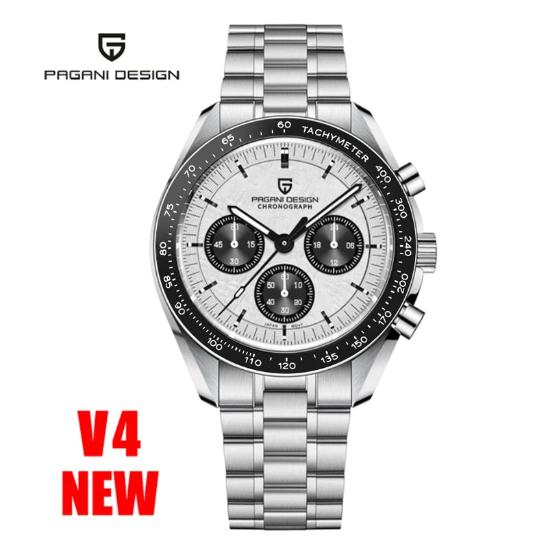 Men’s Luxury Chronograph Watch Quartz Moonphase Style