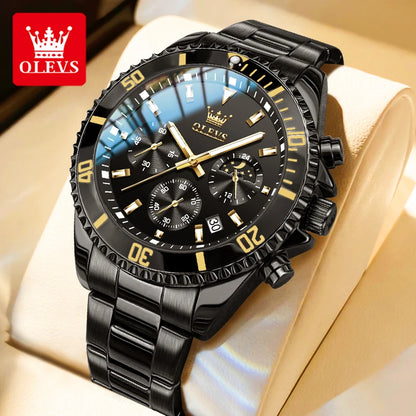 Men’s Luxury Moon Phase Chronograph Quartz Watch