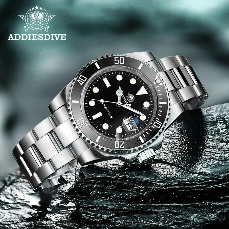 Men's 200 m Dive Watch Quartz 316L Steel Luminous