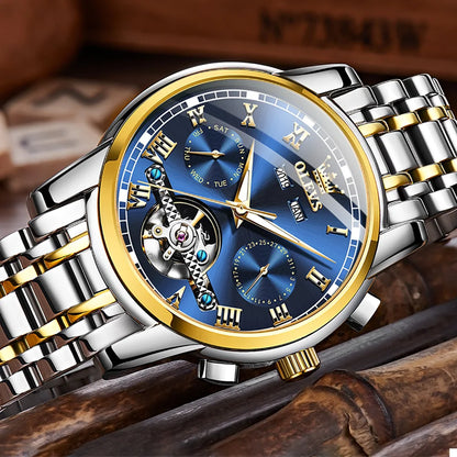 Men's Automatic Skeleton Watch Stainless Steel