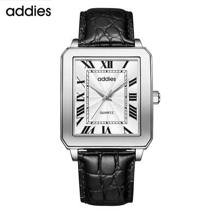 Men’s Rectangular Quartz Watch Stainless Steel Case