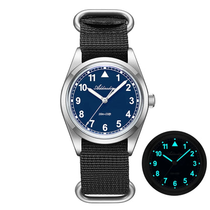 36mm Men's Quartz Dive Watch Bubble Crystal 100m Luminous