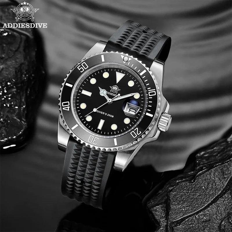 Men’s 200M Dive Quartz Watch Stainless Steel 41mm