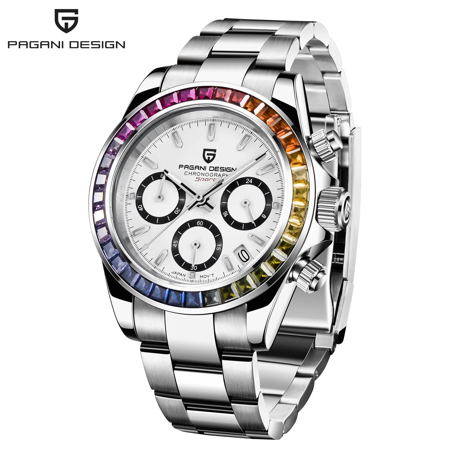 Men's Stainless Steel Quartz Dive Watch With Sapphire