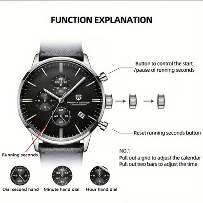 Men’s Chronograph Quartz Watch Sapphire Crystal 3Bar