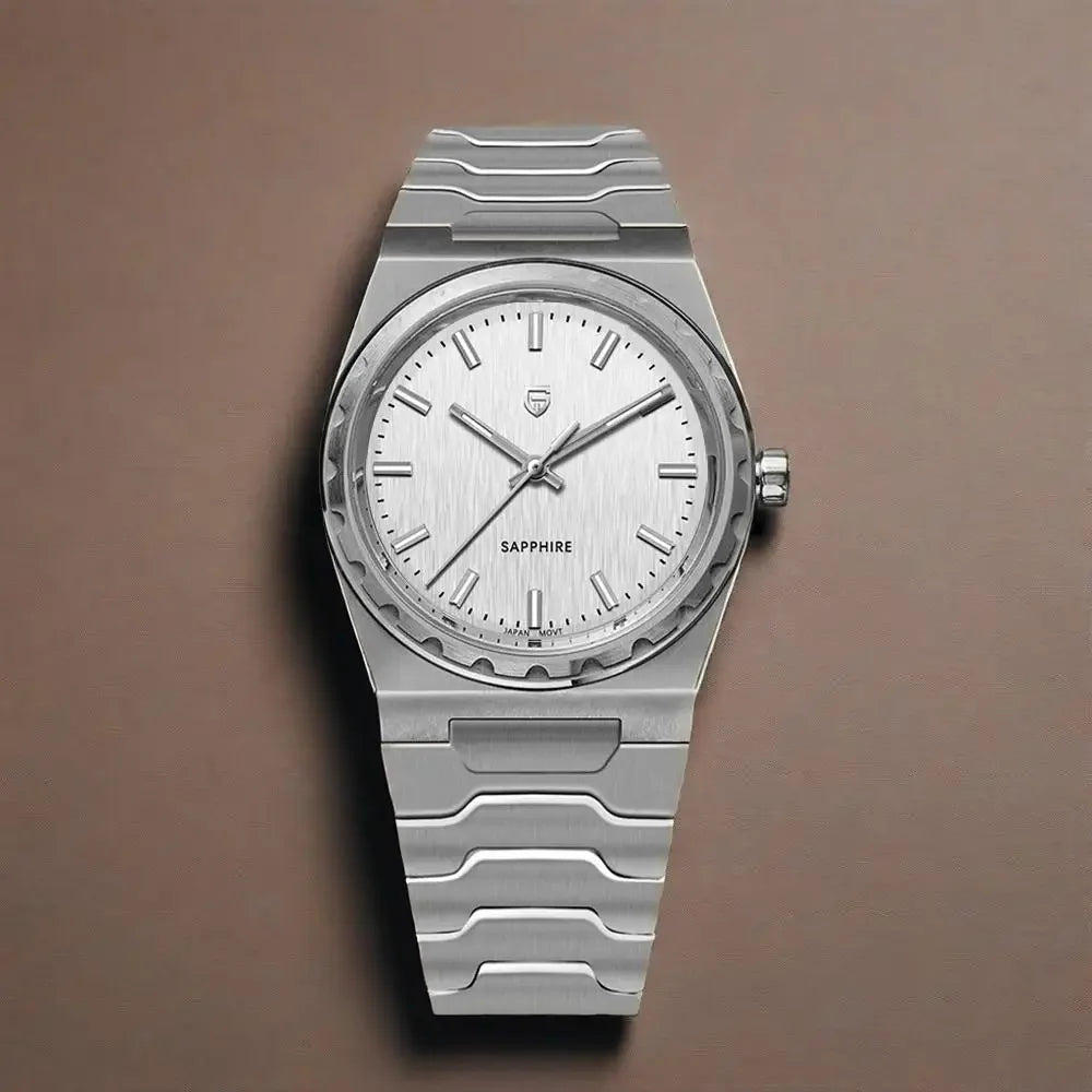 Men’s Ultra-Thin Quartz Watch 7 mm Sapphire Stainless Steel