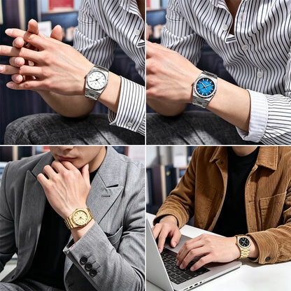Men’s 37 mm Quartz Dress Watch Sapphire 10 Bar Slim