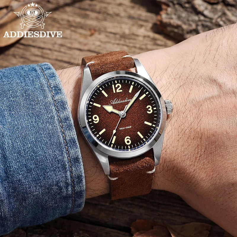 36mm Men’s Quartz Dive Watch Sapphire 100m Steel