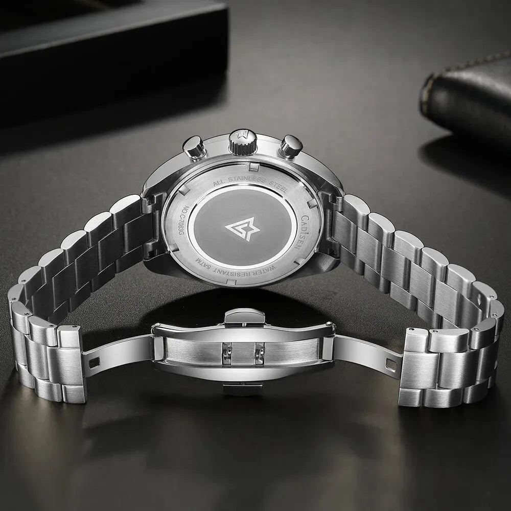 Men’s Stainless Steel Chronograph Watch With Sapphire